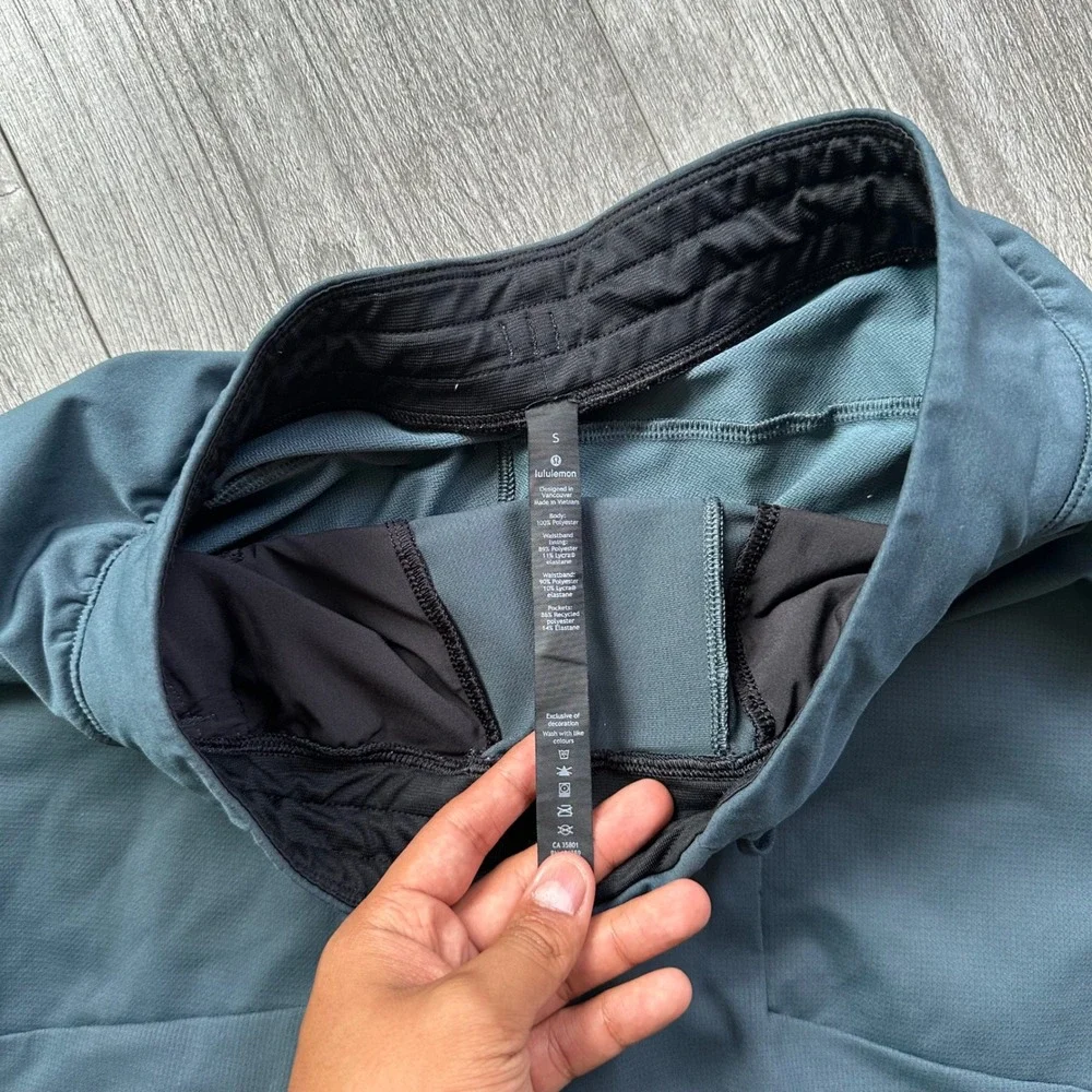 Lululemon Men's Size S Dark Teal ABC warpstreme Joggers Zip Pockets Drawstring